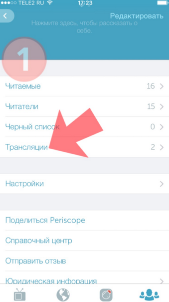 Как удалить из перископ